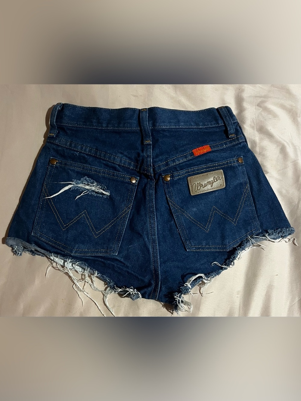 Wrangler Navy Blue Denim “Booty shorts” 💋 - Picture 2 of 4